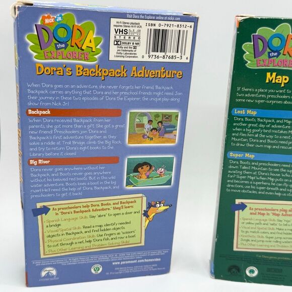 Dora The Explorer VHS Lot of 3 - Map Adventures, Dora’s Backpack Adventures, Swi - Picture 5 of 7